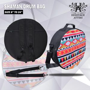 Bolsa de Sublimação Artesanal para Tambor Shamanic | Estojo para Tambor Shaman Drum Native Frame
