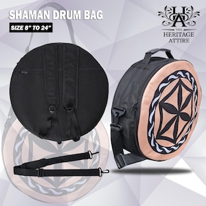Bolsa de Sublimação Artesanal para Tambor Shamanic | Estojo para Tambor Shaman Drum Native Frame