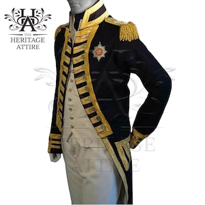 British Royal Navy Vice Admiral Military Jacket | Officer Tunic Uniform | Steampunk Navy Costume