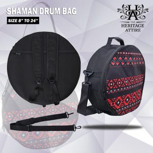 Bolsa de Sublimação Artesanal para Tambor Shamanic | Estojo para Tambor Shaman Drum Native Frame