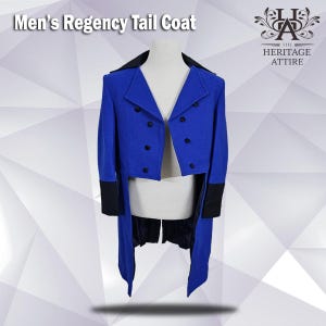 Custom Made REGENCY TAILCOAT |Victorian Vintage Tailcoat |British Regency Fashion Jacket |19th Century Historical Coat