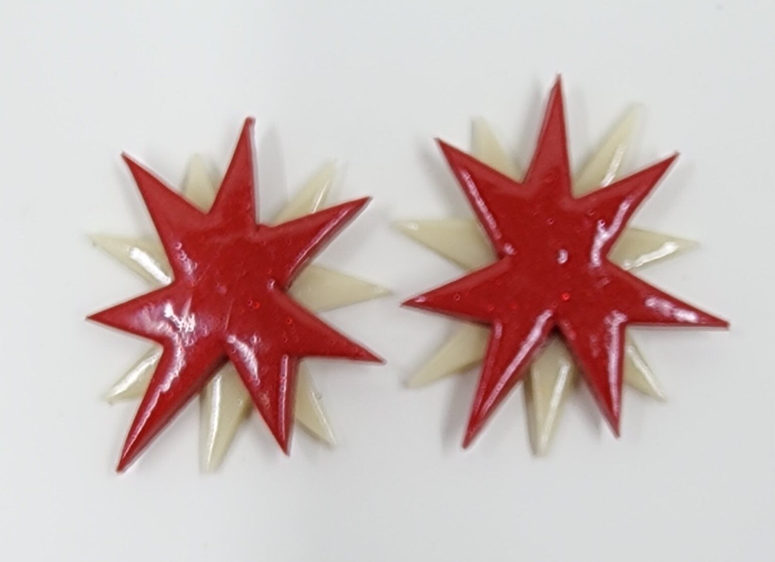 Jem and the Holograms Jem Star Earrings Glow In The Dark - Cosplay Prop - 80's earring - Costume - The Misfits - Jem Star Earrings - Jewelry - Thumbnail 5