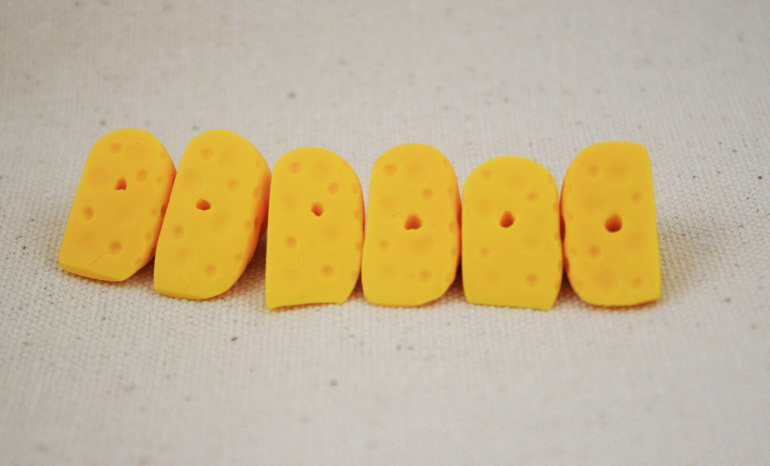 Cheese Wedge Charm Beads - Choose Your Combo - Fake Food - Cheese Head - Go Pack Go - Green Bay Packers - Polymer Clay