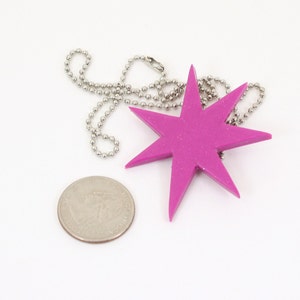 Jem and the Holograms Jem Star 2" Necklace - Cosplay Prop - 80's Necklace - Costume - The Misfits - Jem Star Necklace - Jewelry - Cartoon image 3