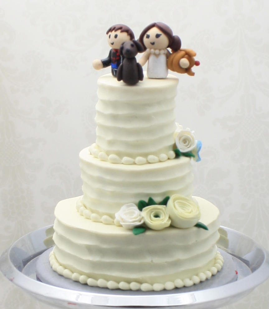 Wedding Cake Mini Replica Ornament - Replica Cake - Wedding Gift - First Anniversary - Newlywed - Haunted House - Skull - Baroque - Thumbnail 6