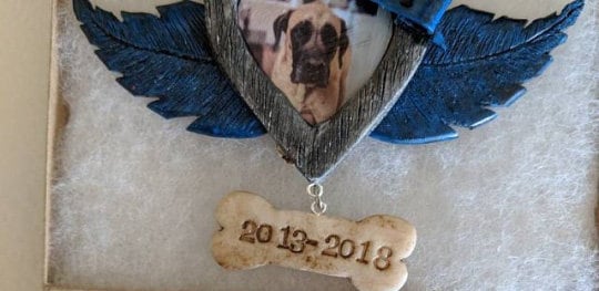 Pet Memorial Custom Ornament - Rainbow Bridge - Christmas - Personalized - Picture Frame Ornament - Dog - Cat - Your Pet Photo Ornament MTO - Thumbnail 6