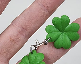 Shamrock Clover Earrings - 4 Leaf Clover - St Patricks Day - Irish - Lucky Charm