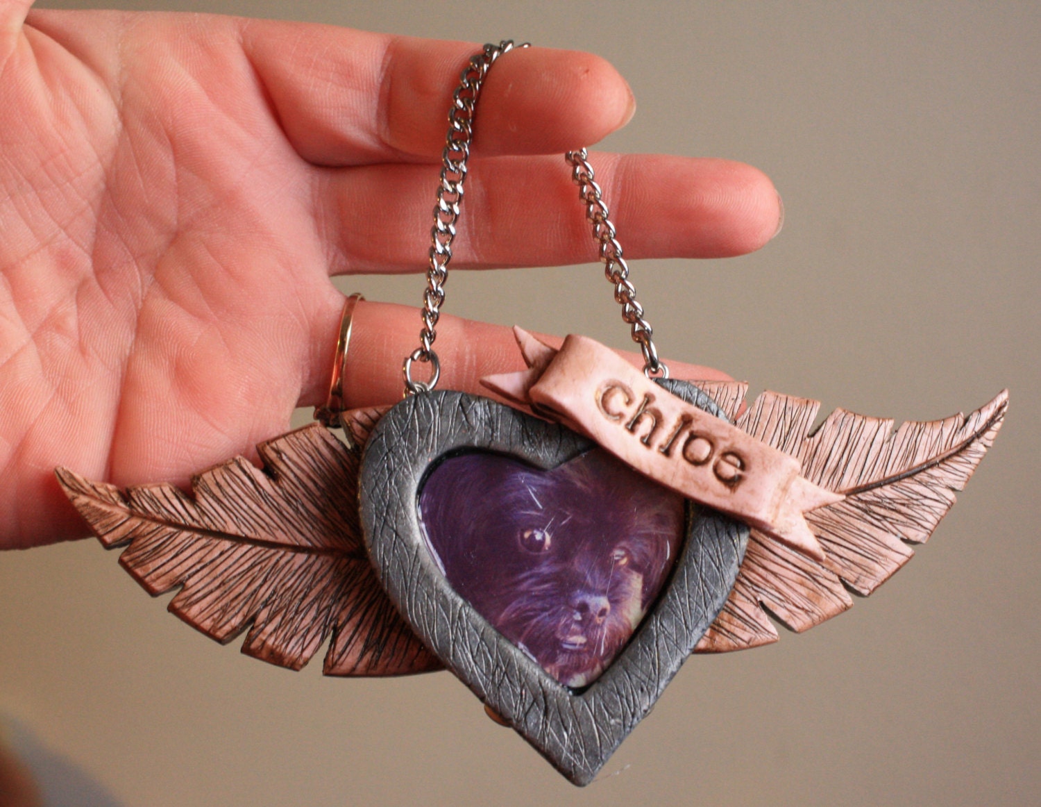 Pet Memorial Custom Ornament - Rainbow Bridge - Christmas - Personalized - Picture Frame Ornament - Dog - Cat - Your Pet Photo Ornament MTO