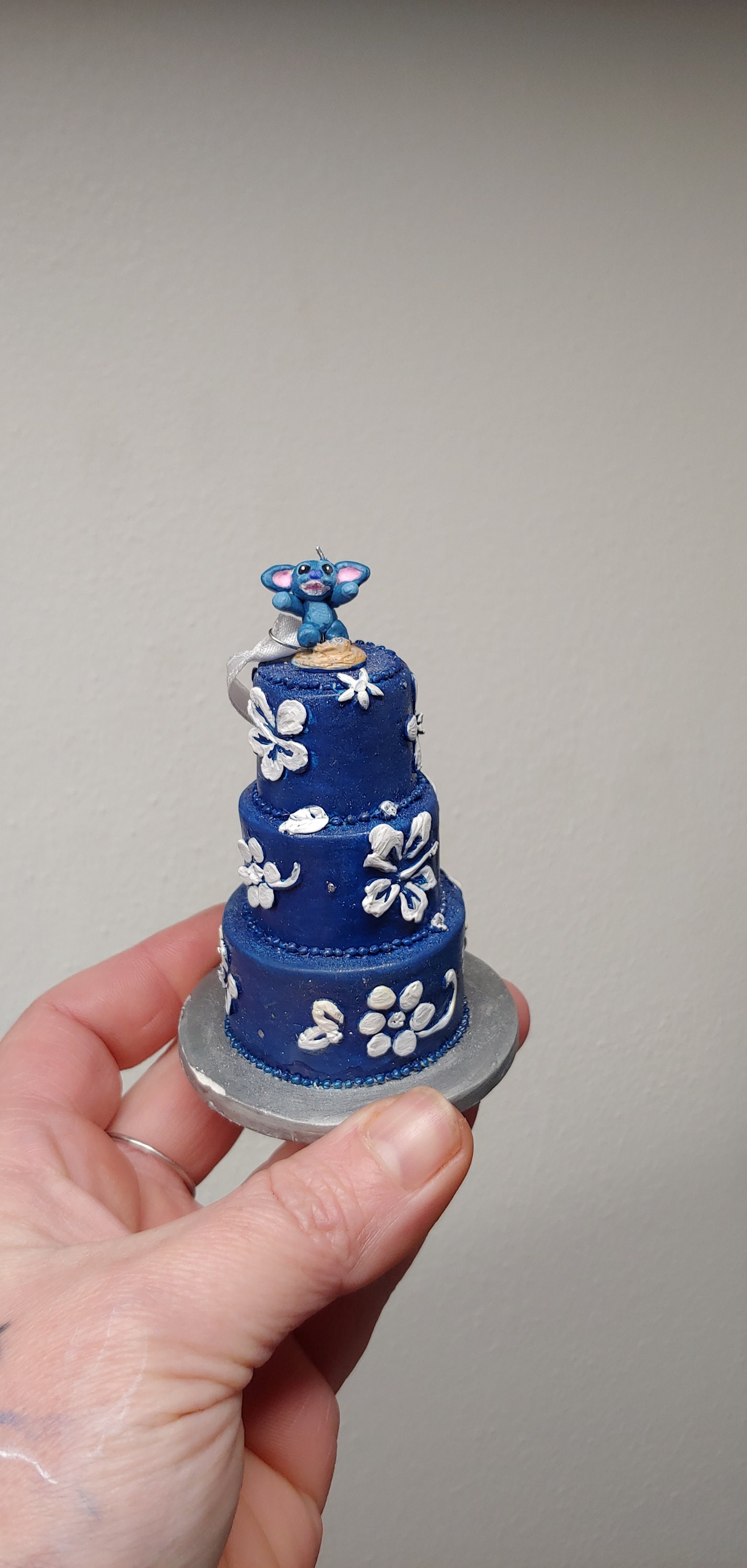 Alice In Wonderland - Wedding Cake Mini Replica Custom Ornament - Replica Cake - Wedding Gift - First Anniversary - Newlyweds Gift - Thumbnail 6