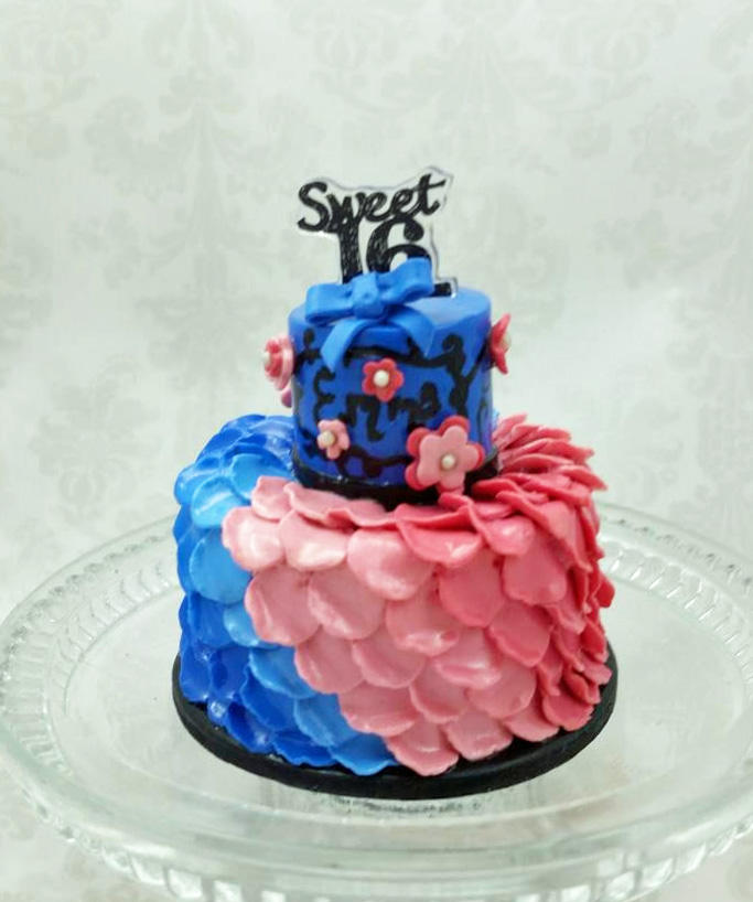Birthday Cake Mini Replica Custom Ornament - Replica Cake - Clay Ornament Shop - Sweet 16 - First 1st Birthday