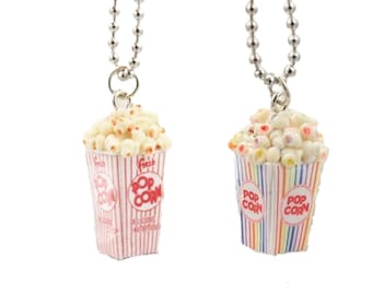 Movie Theater Popcorn Necklace - Rainbow or Buttered - Award Shows