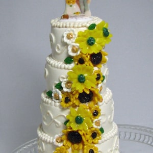 Wedding Cake Mini Replica Custom Ornament - Replica Cake - Wedding Gift - First Anniversary - Newlyweds - Clay Ornament