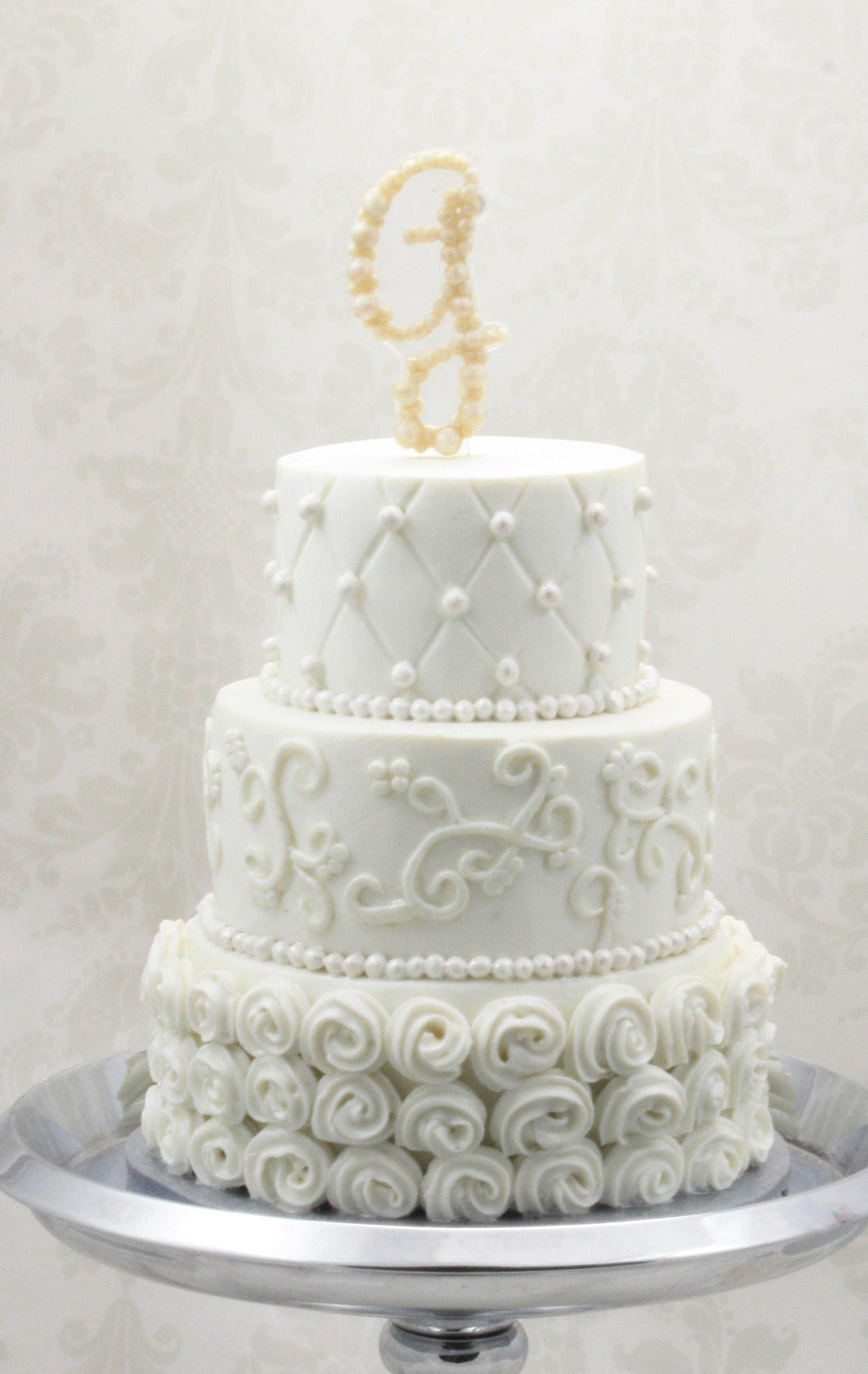 Wedding Cake Mini Replica Ornament - Replica Cake - Wedding Gift - First Anniversary - Newlywed - Haunted House - Skull - Baroque - Thumbnail 3