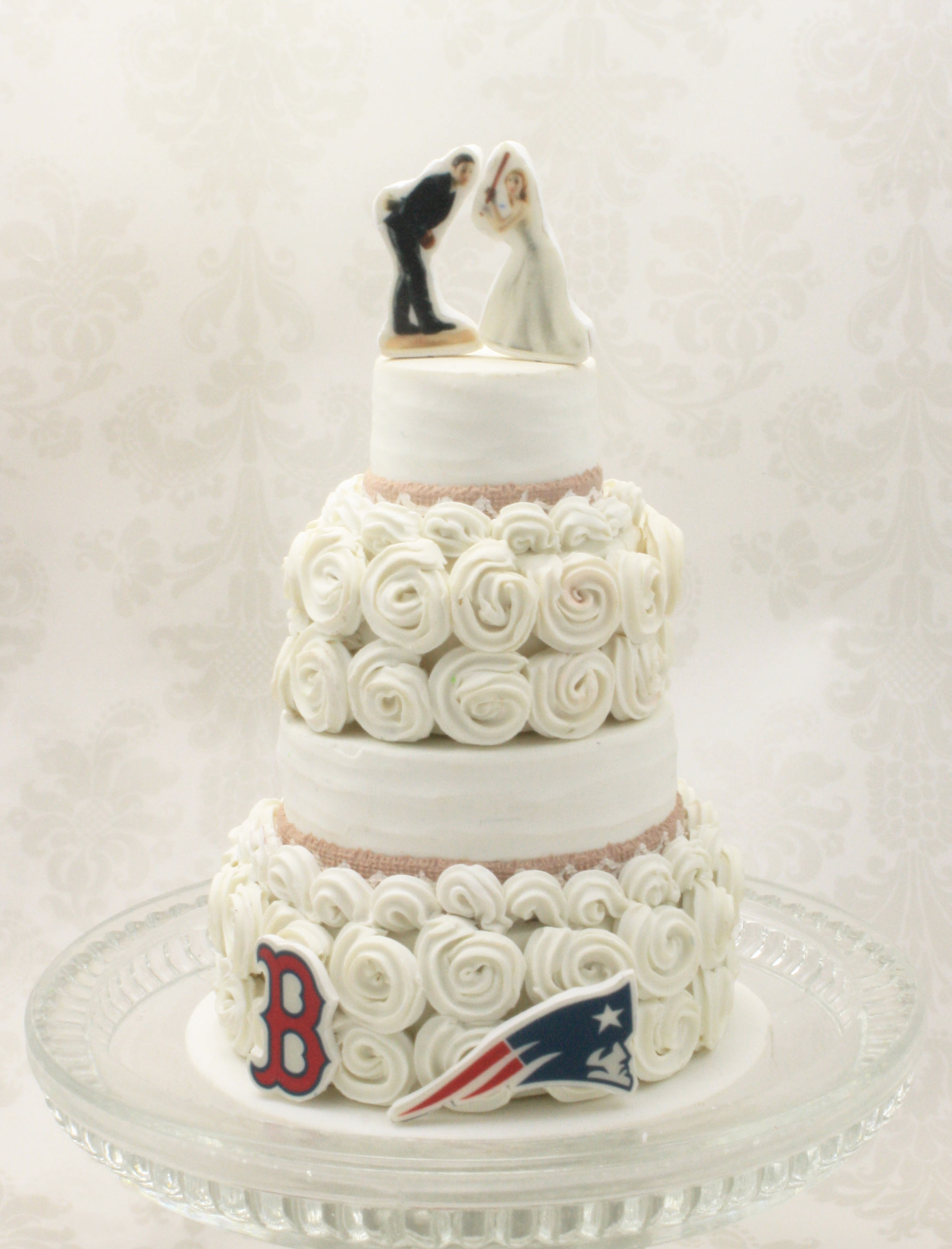 Geode Wedding Cake Mini Replica Custom Ornament - Replica Cake - Wedding Gift - First Anniversary - Newlyweds Gift - Clay Ornament Shop (NP) - Thumbnail 3