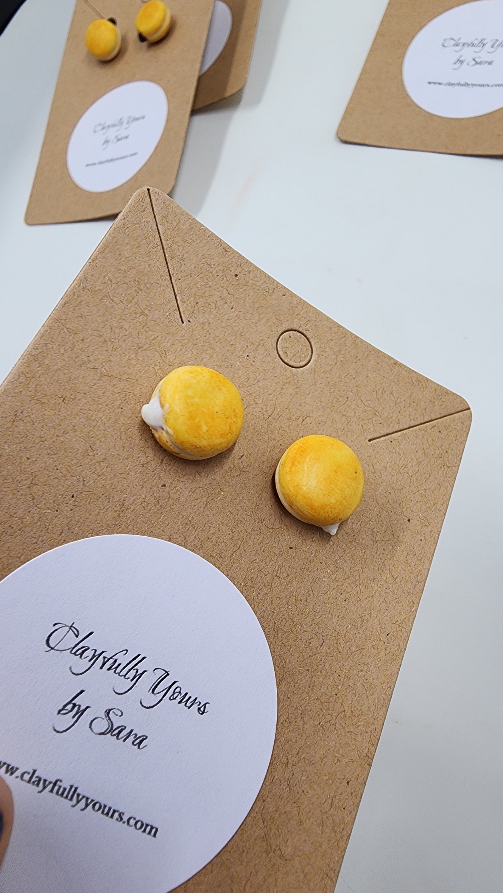 Paczki Stud Earrings | Fat Tuesday | Donuts Doughnuts | Mini Food Jewelry | Fake Food | Studs - Thumbnail 4