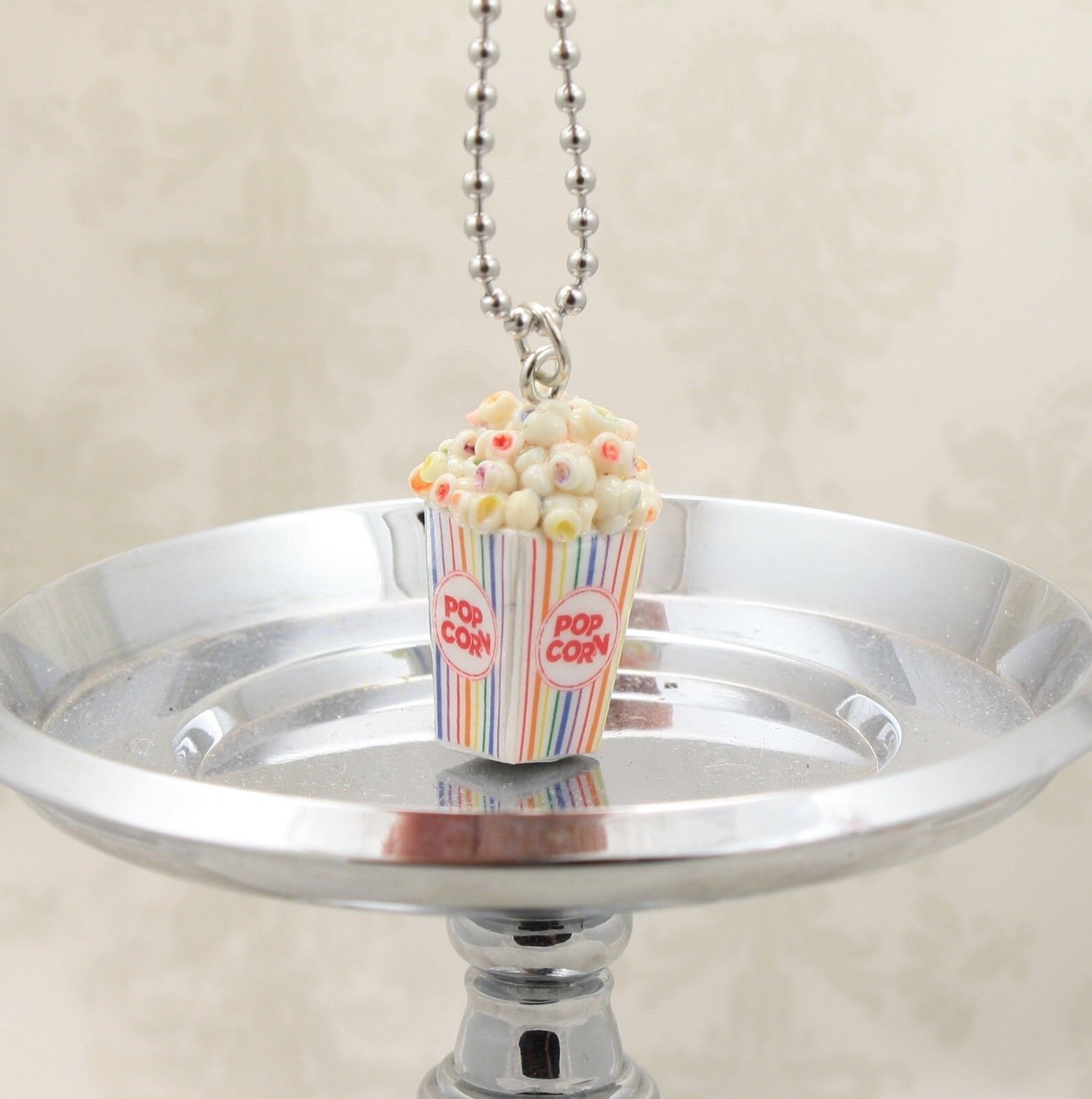 Movie Theater Popcorn Necklace - Rainbow or Buttered - Award Shows - Thumbnail 3