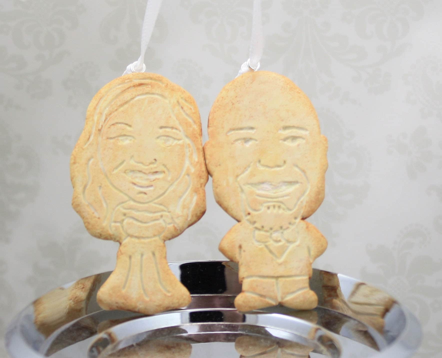 Cookie Ornament - Replica - Wedding Gift - First Anniversary - Newlyweds Gift - Birthday - Baby Shower - Retirement - Custom - Thumbnail 2