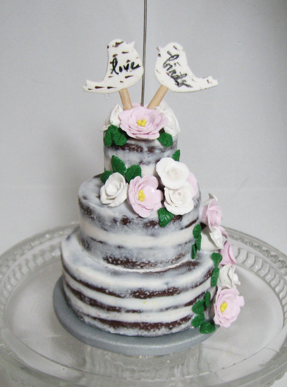 Wedding Cake Mini Replica Custom Ornament - Replica Cake - Wedding Gift - First Anniversary - Newlyweds Gift - Clay Ornament Shop ** - Thumbnail 5