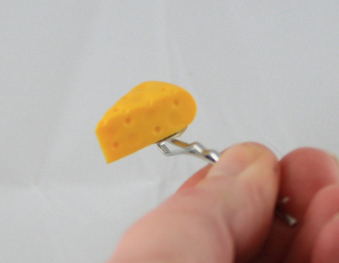 Cheese Wedge Bobby Pin / Barette - Cheesehead - Gifts Under 10 - Wisconsin Handmade - Gag Gift - Football - Thumbnail 3