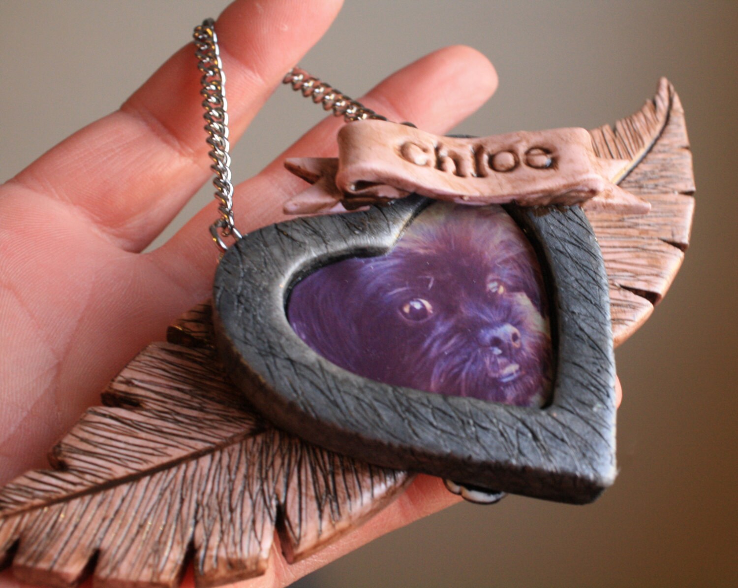 Pet Memorial Custom Ornament - Rainbow Bridge - Christmas - Personalized - Picture Frame Ornament - Dog - Cat - Your Pet Photo Ornament MTO - Thumbnail 3