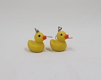 Yellow Rubber Duck Earrings | Duckie