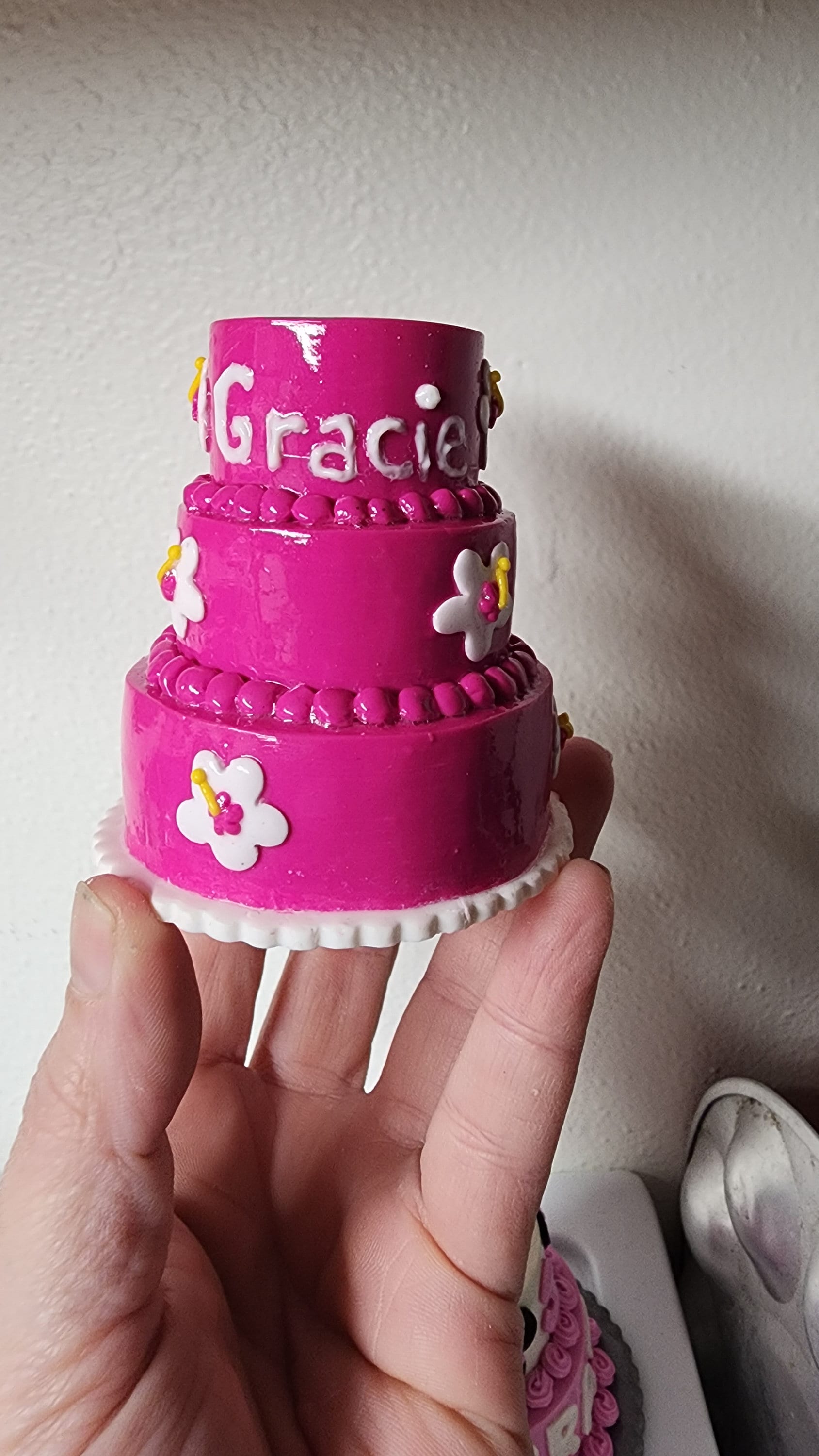 Birthday Cake Mini Replica Custom Ornament - Replica Cake - Clay Ornament Shop - Sweet 16 - First 1st Birthday - Thumbnail 7