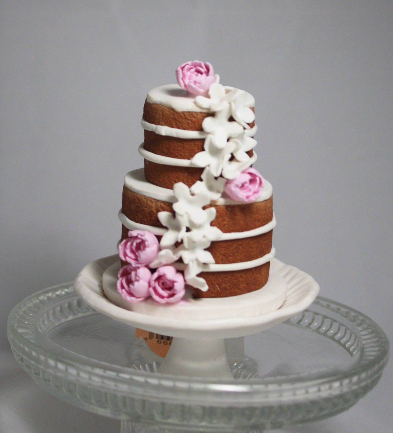 Wedding Cake Mini Replica Custom Ornament - Replica Cake - Wedding Gift - First Anniversary - Newlyweds Gift - Clay Ornament Shop (NP)