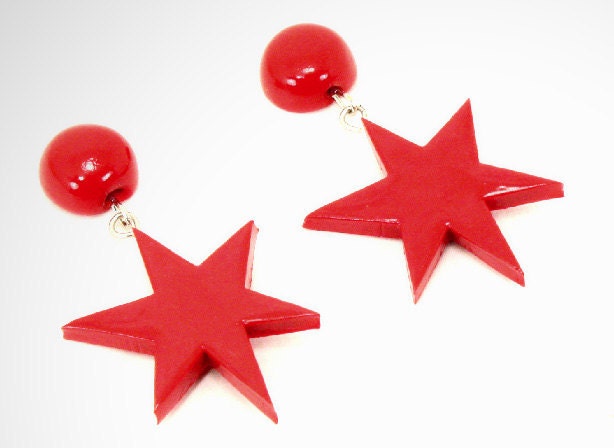 Sailor Mars "Red Star" Earrings Cosplay Costume Jewelry - Thumbnail 2