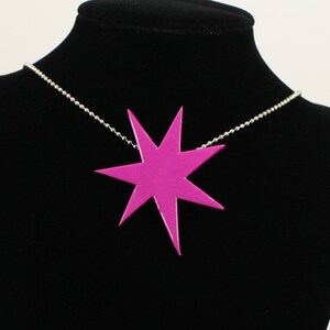 Jem and the Holograms Jem Star 2" Necklace - Cosplay Prop - 80's Necklace - Costume - The Misfits - Jem Star Necklace - Jewelry - Cartoon image 2