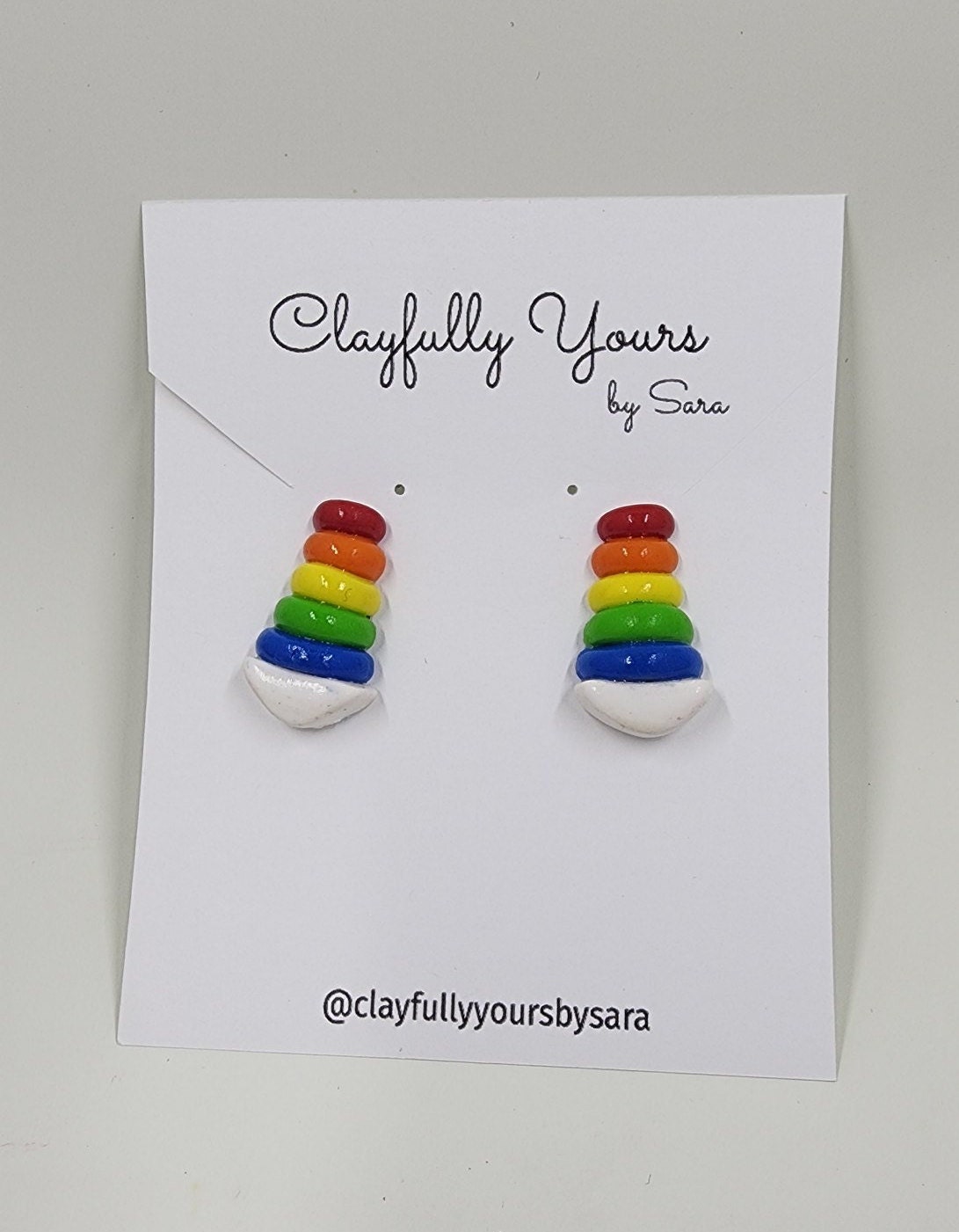 Rainbow Ring Stacker Cufflinks | Pediatric | First Time Dad | Baby Shower Gift | Father's Day l LGBTQ l Pride | Cuff links - Thumbnail 6