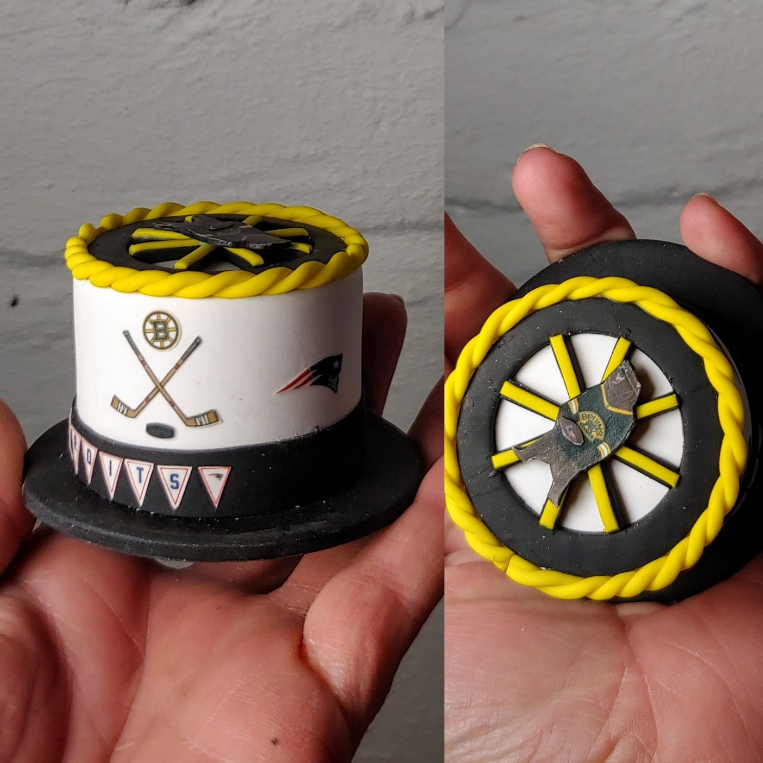 Groom's Cake Mini Replica Custom Ornament - Replica Cake - Wedding Gift - First Anniversary - Newlyweds Gift - Clay Ornament Shop - Thumbnail 7