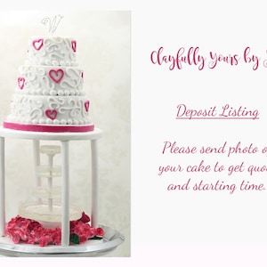 Wedding Cake Mini Replica Custom Ornament - Replica Cake - Wedding Gift - First Anniversary - Newlyweds Gift - Clay Ornament Shop (NP)