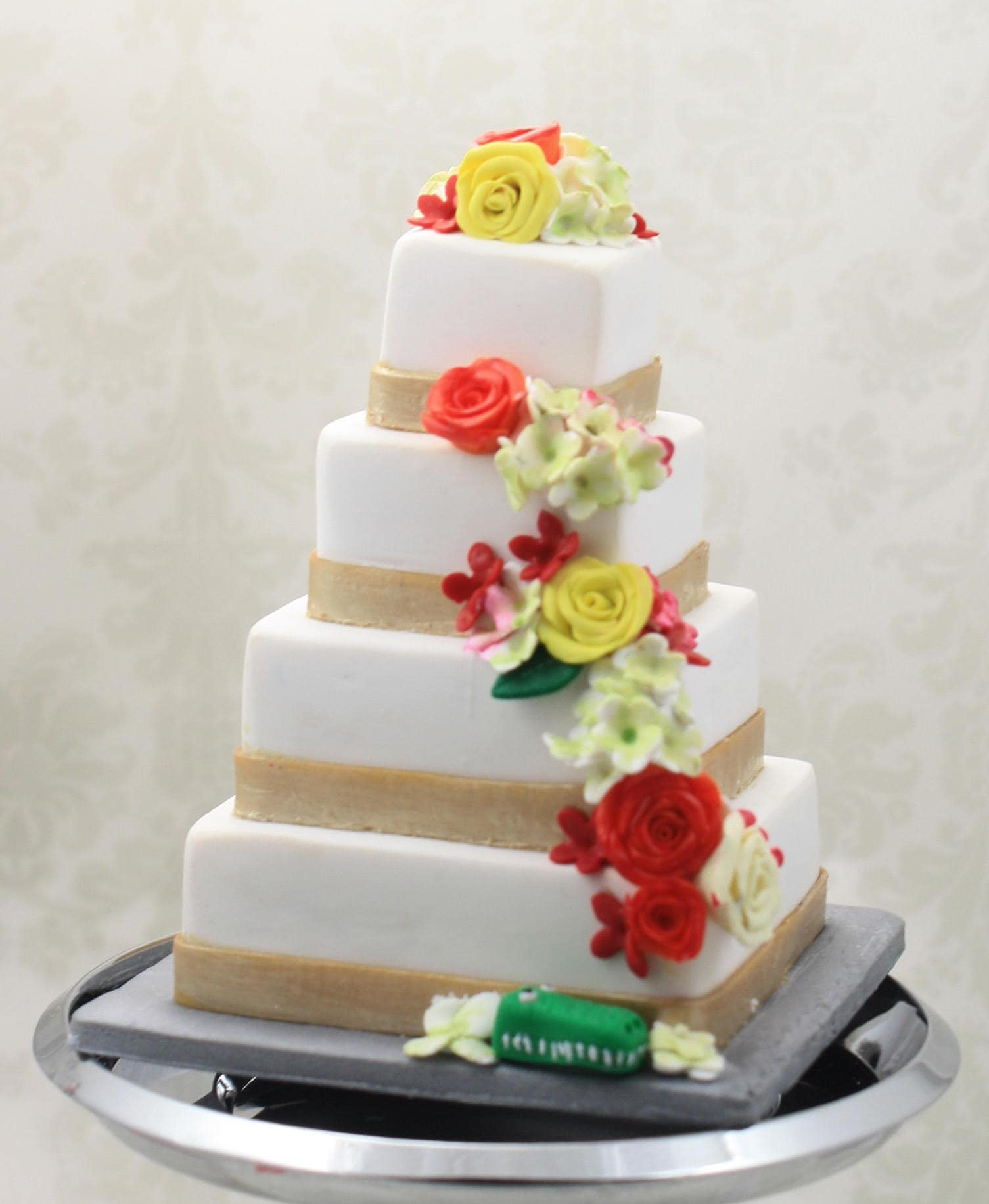 Wedding Cake Mini Replica Custom Ornament - Replica Cake - Wedding Gift - First Anniversary - Newlyweds Gift - Clay Ornament - Thumbnail 6