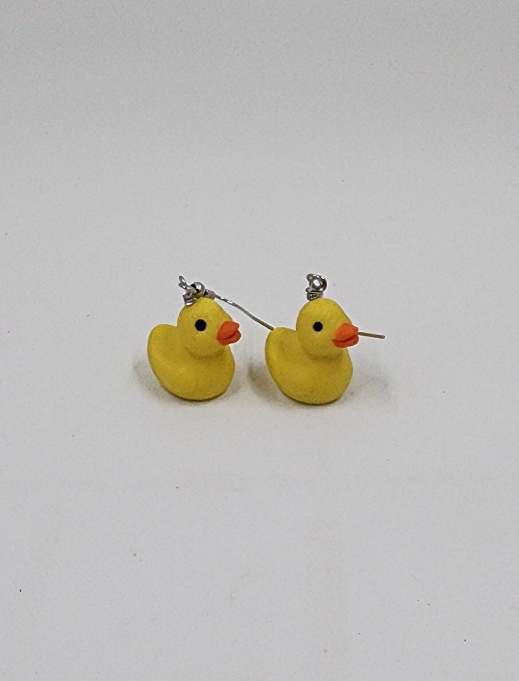 Yellow Rubber Duck Earrings | Duckie - Thumbnail 3
