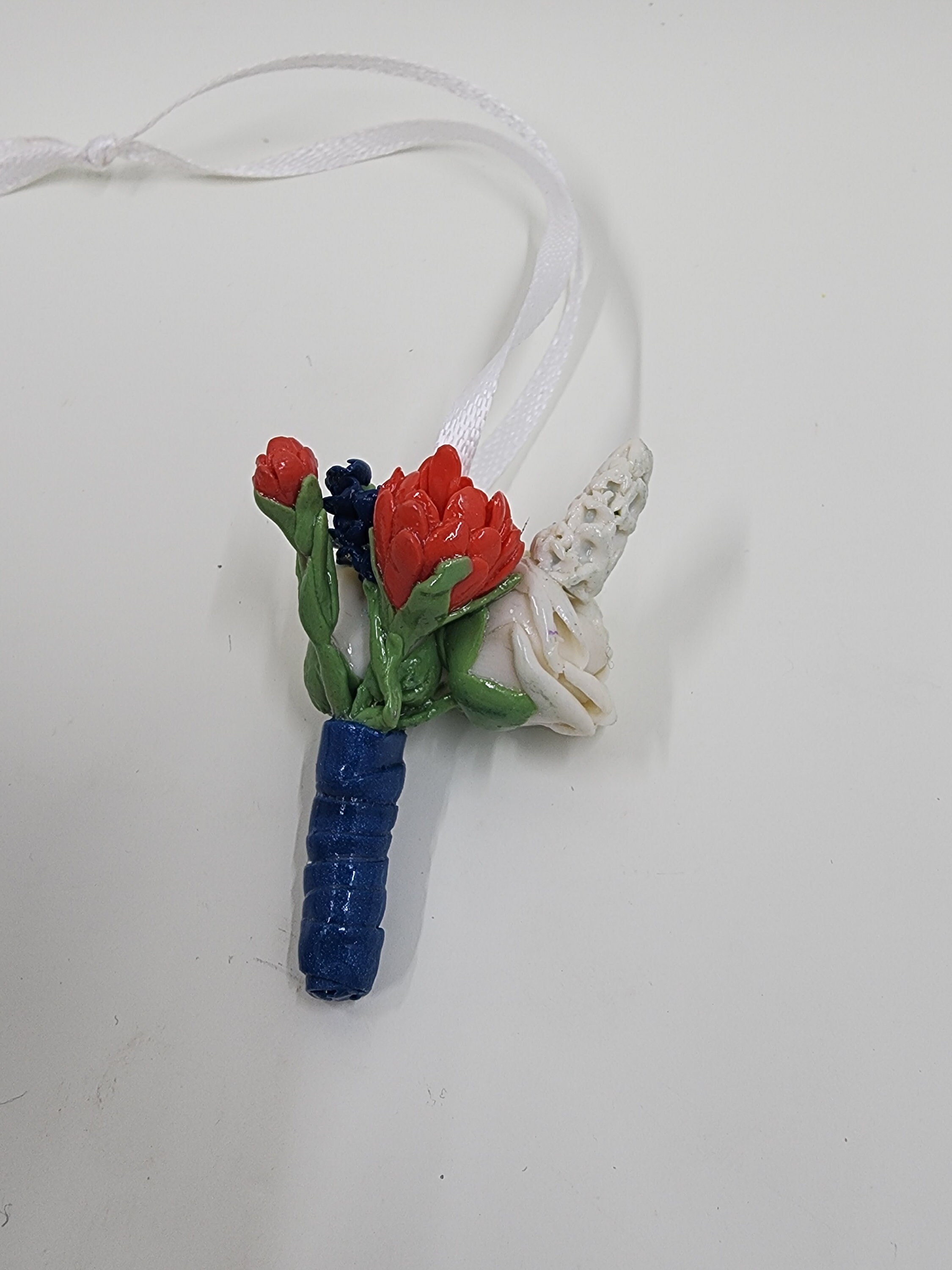 Boutonniere Replica Custom Ornament - Replica - Wedding Gift - First Anniversary - Newlyweds Gift - Clay Ornament Shop - Groom - Best Man - Thumbnail 2