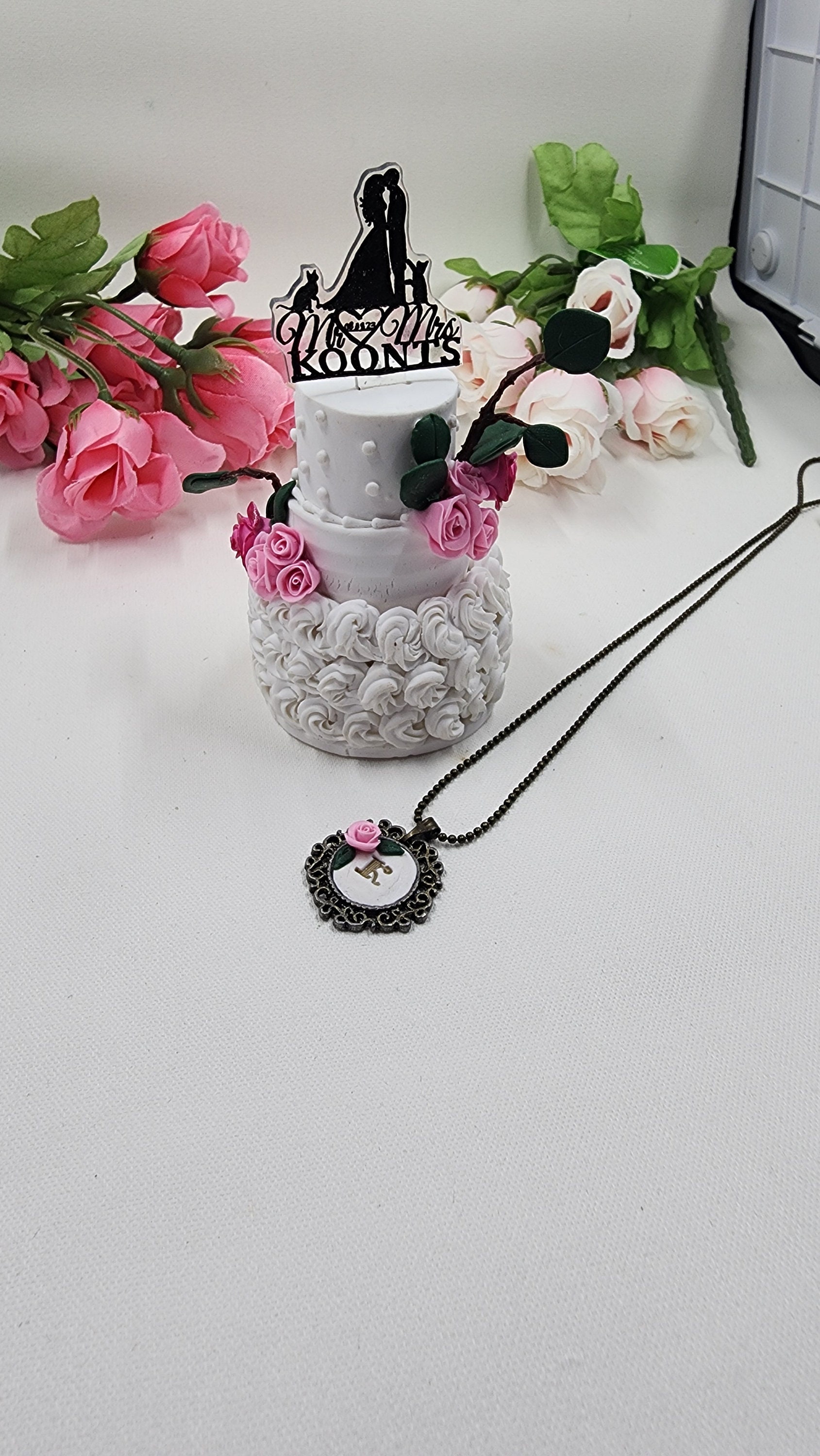 Flower Necklace Repica - Replica - Wedding Gift - First Anniversary - Newlyweds Gift - Clay Shop - Custom - Thumbnail 7