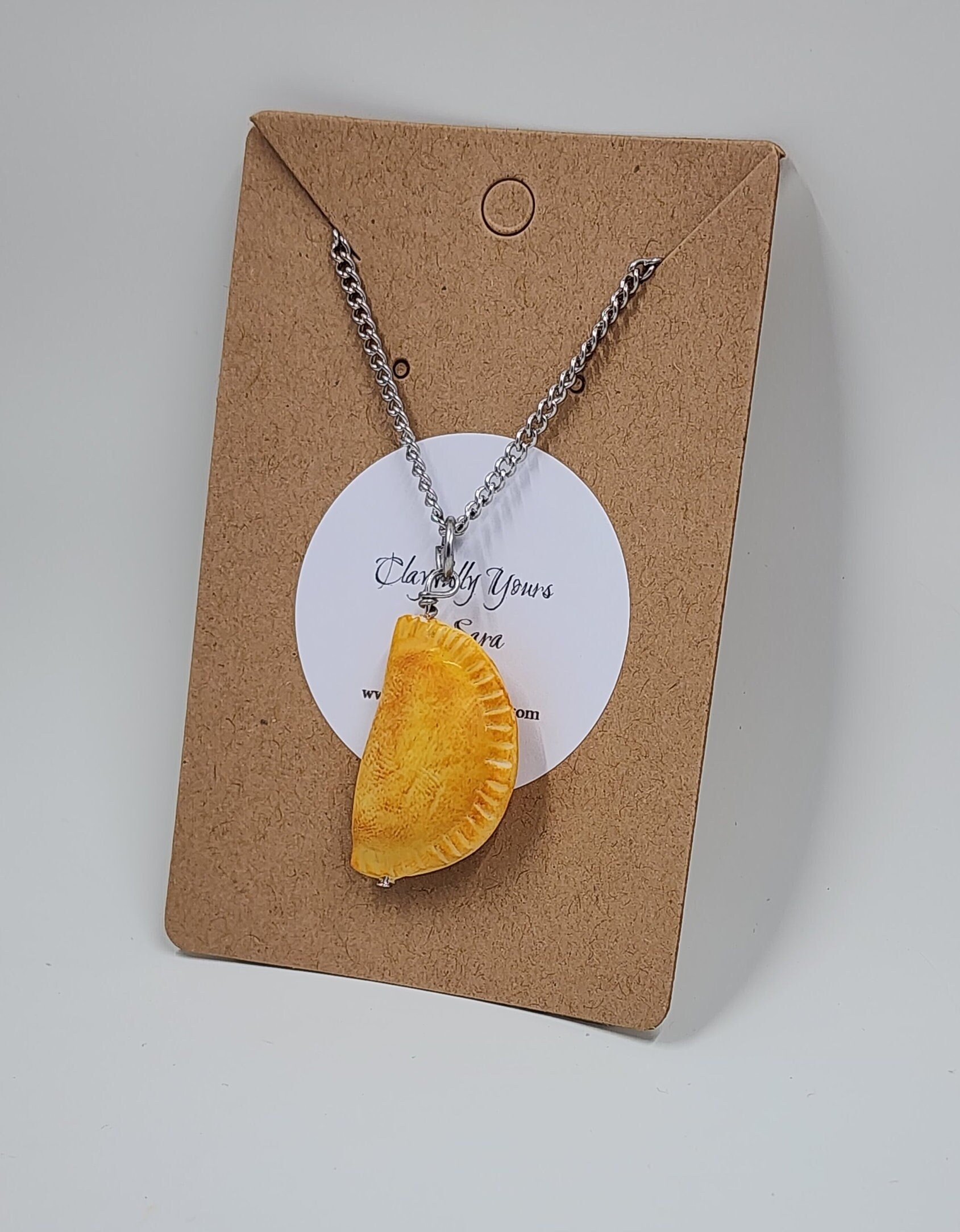 Empanada Necklace| Mini Food | Fake Food