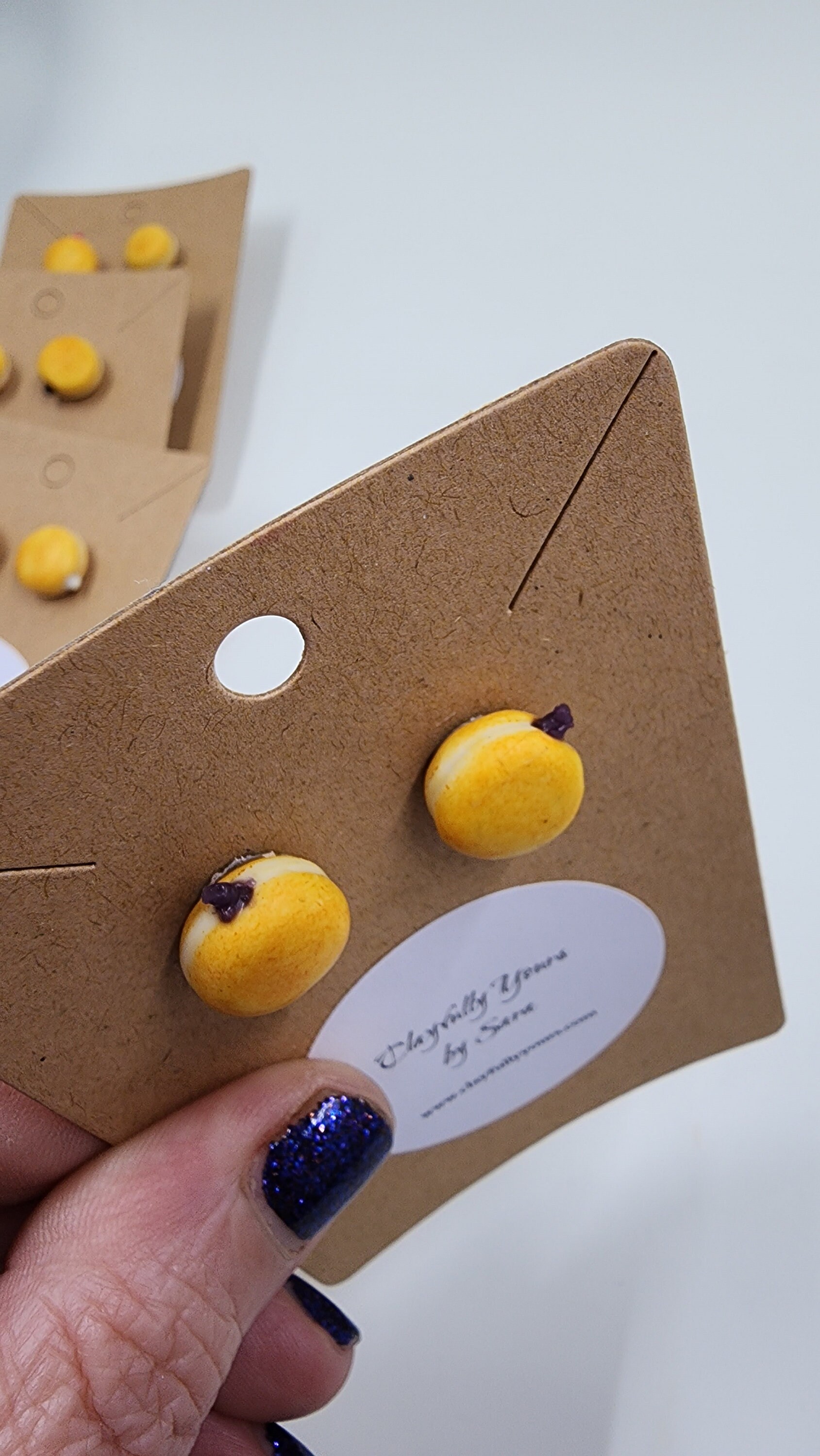 Paczki Stud Earrings | Fat Tuesday | Donuts Doughnuts | Mini Food Jewelry | Fake Food | Studs - Thumbnail 5