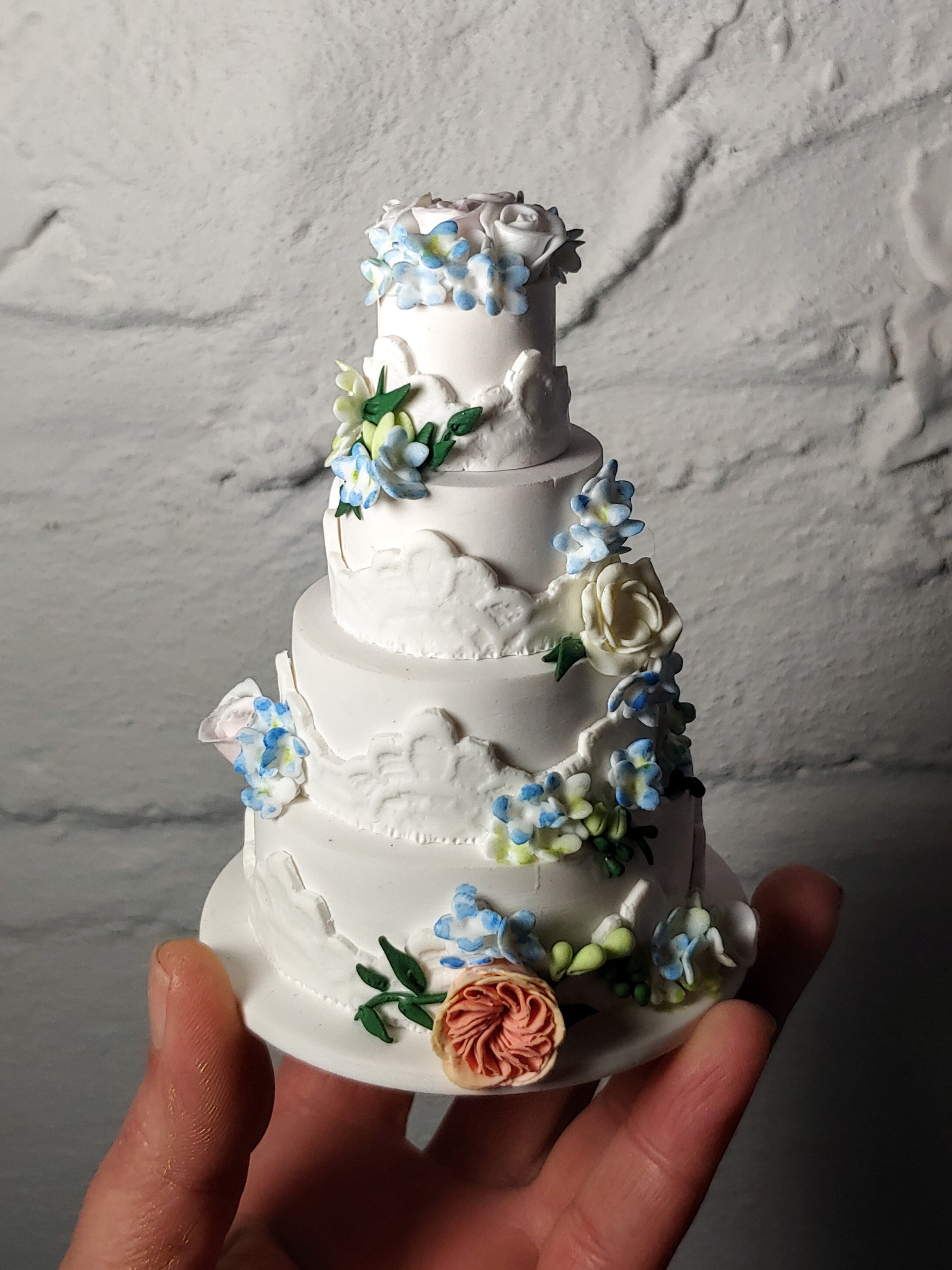 Alice In Wonderland - Wedding Cake Mini Replica Custom Ornament - Replica Cake - Wedding Gift - First Anniversary - Newlyweds Gift - Thumbnail 7