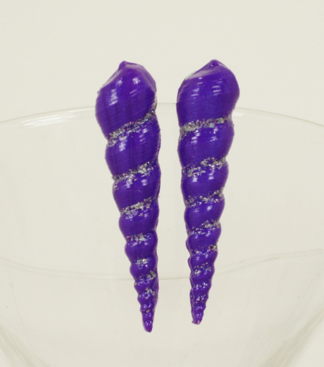 Ursula Turritella Purple Shell Earrings V2 Replica Poor Unfortunate
