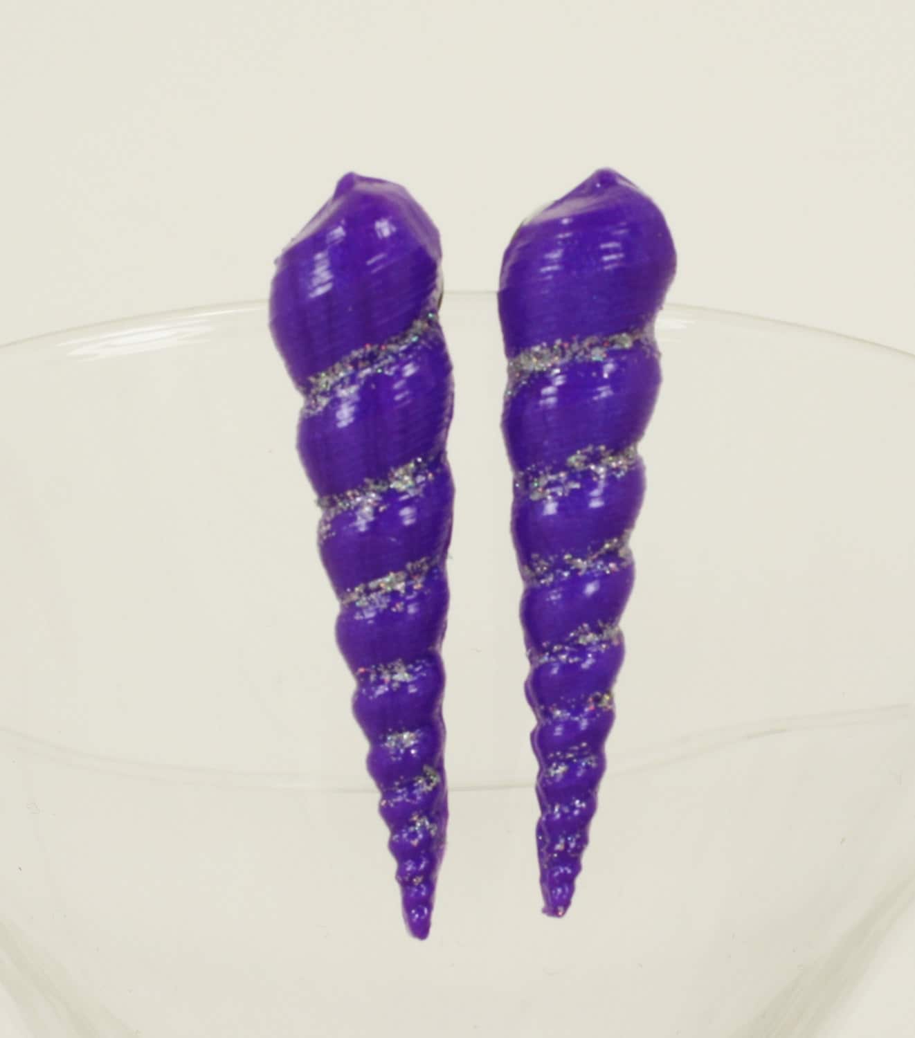 Ursula Turritella Purple Shell Earrings V2 Replica - Poor Unfortunate Soul - Cosplay Costume - Sea Witch