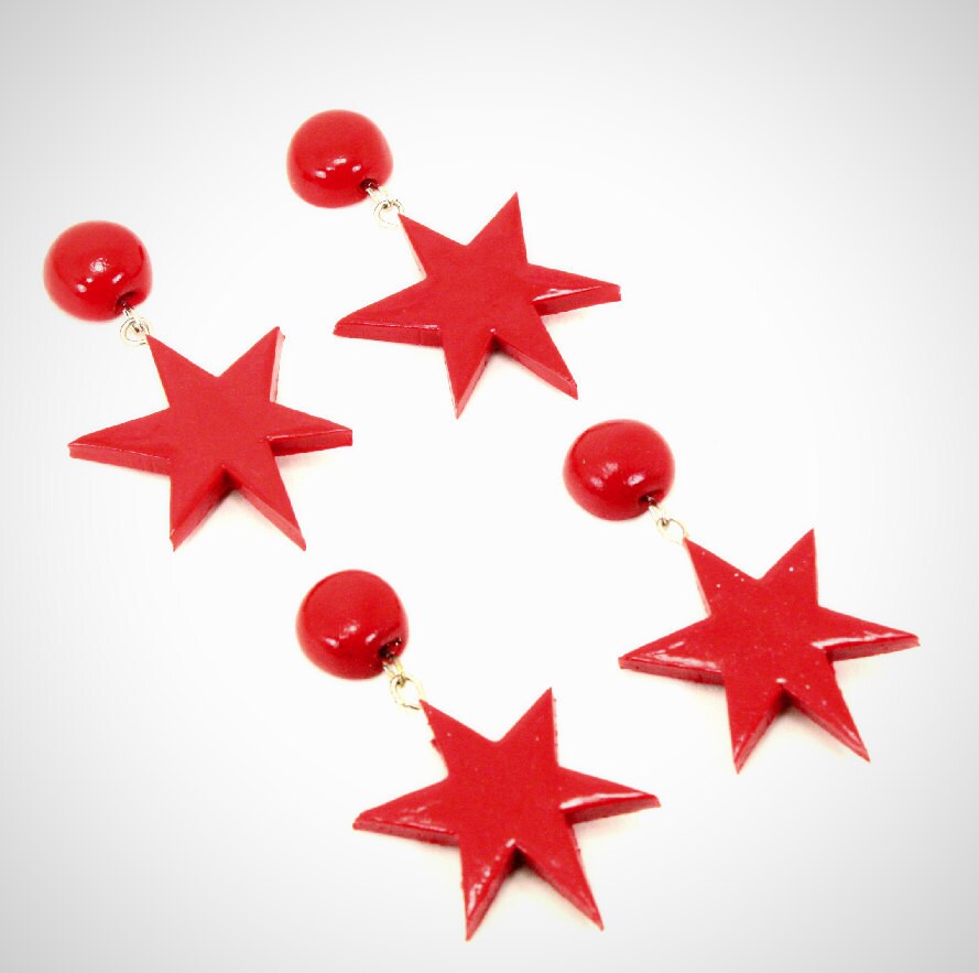 Sailor Mars "Red Star" Earrings Cosplay Costume Jewelry