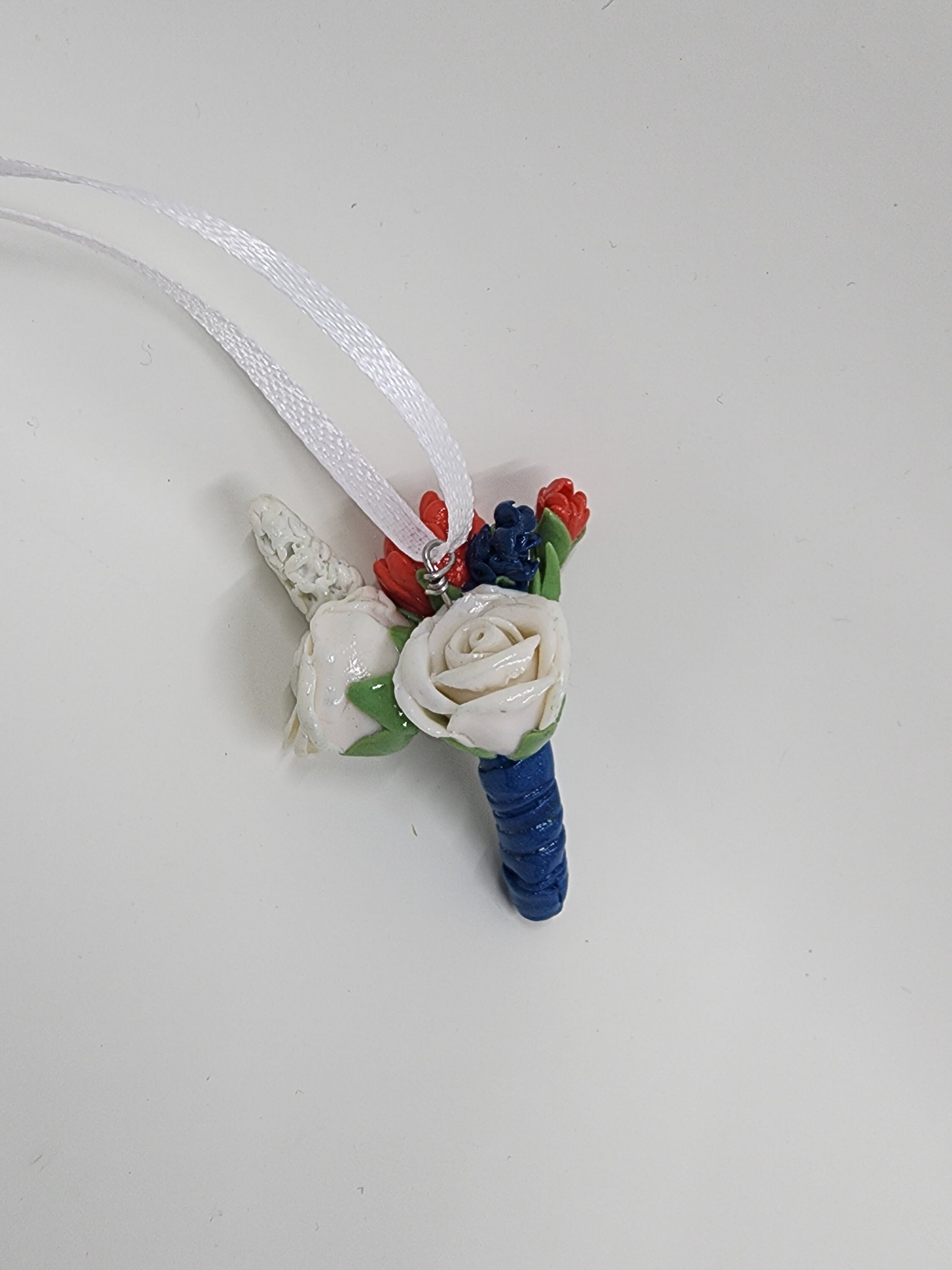 Boutonniere Replica Custom Ornament - Replica - Wedding Gift - First Anniversary - Newlyweds Gift - Clay Ornament Shop - Groom - Best Man - Thumbnail 4