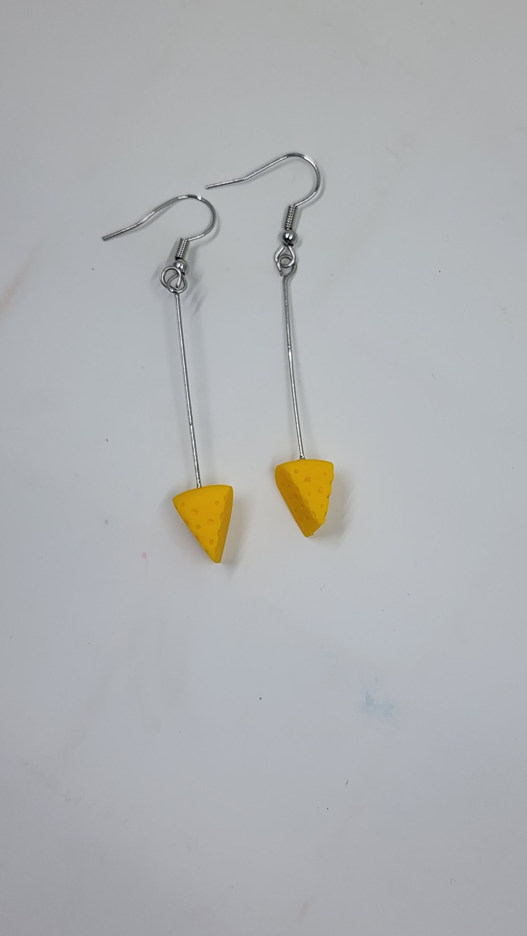 Cheese Wedge Earrings - Cheesehead Jewelry - Green Bay - Fake Food Earrings- Handmade - Wisconsin - Thumbnail 3