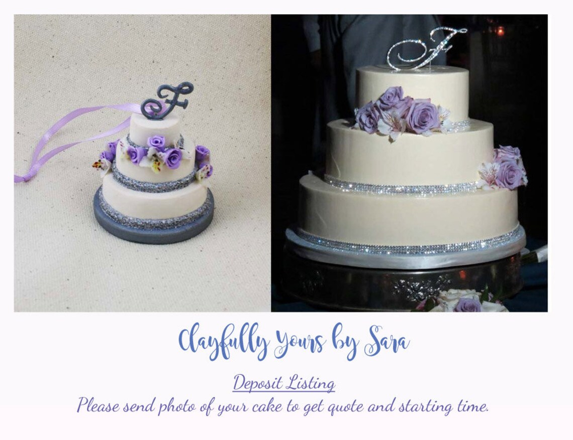 Your Own Custom Replica Mini Wedding Cake-Miniature Ornament/Statue Unique Gift-Made to Order