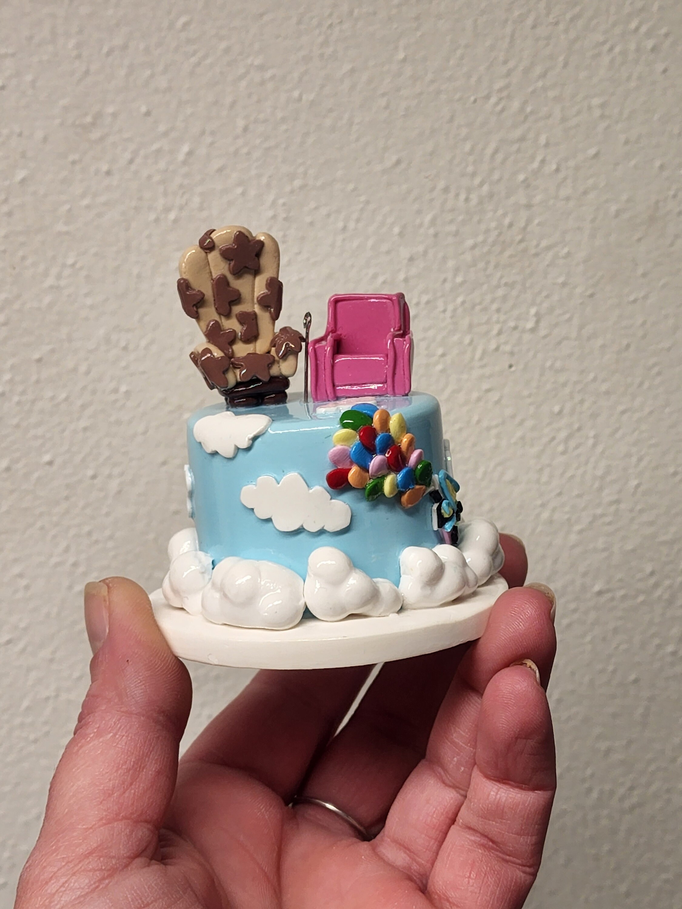 Wedding Cake Mini Replica Custom Ornament - Replica Cake - Wedding Gift - First Anniversary - Newlyweds - Clay Ornament Shop 2 - Thumbnail 3