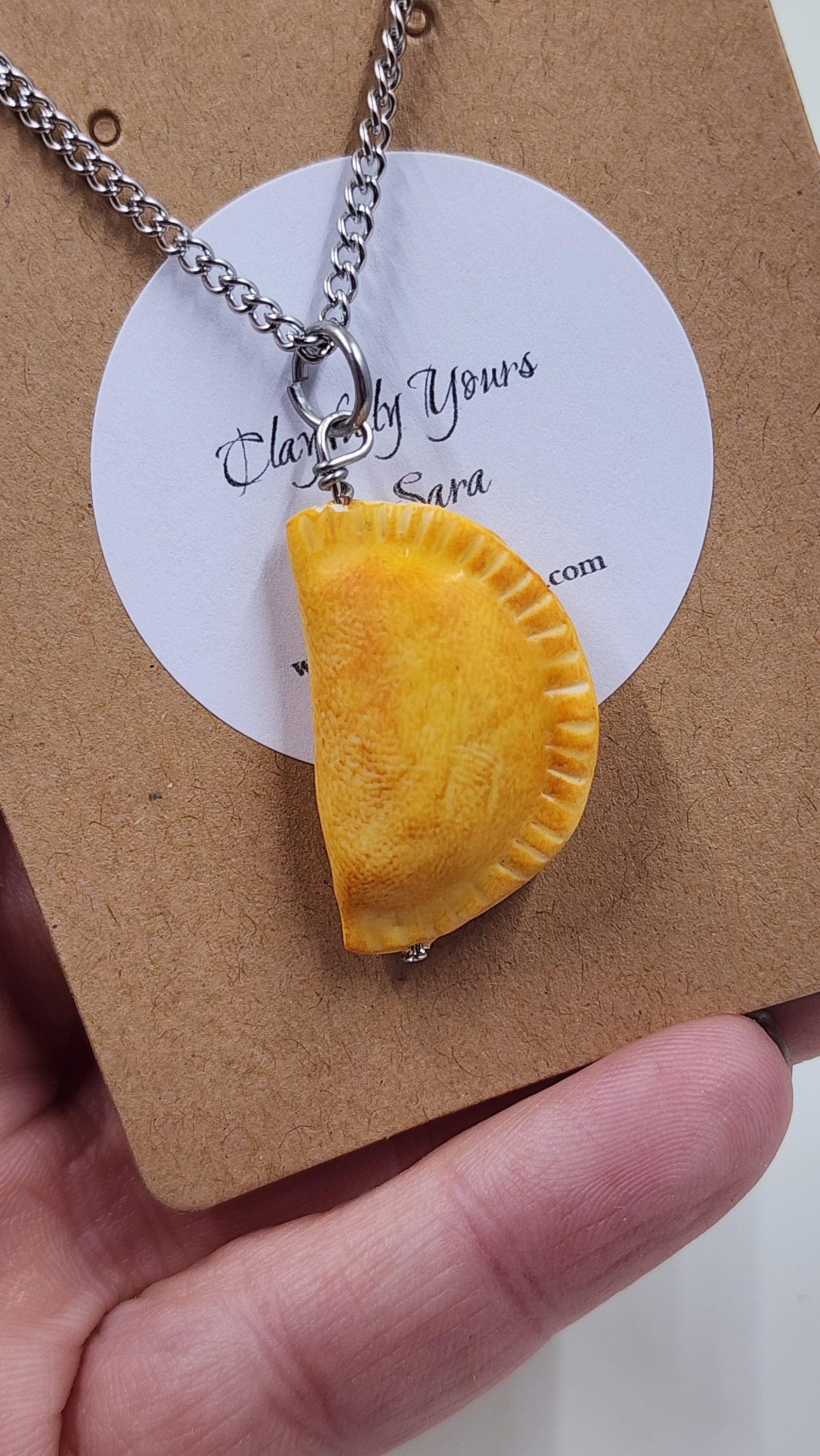 Empanada Necklace| Mini Food | Fake Food - Thumbnail 4