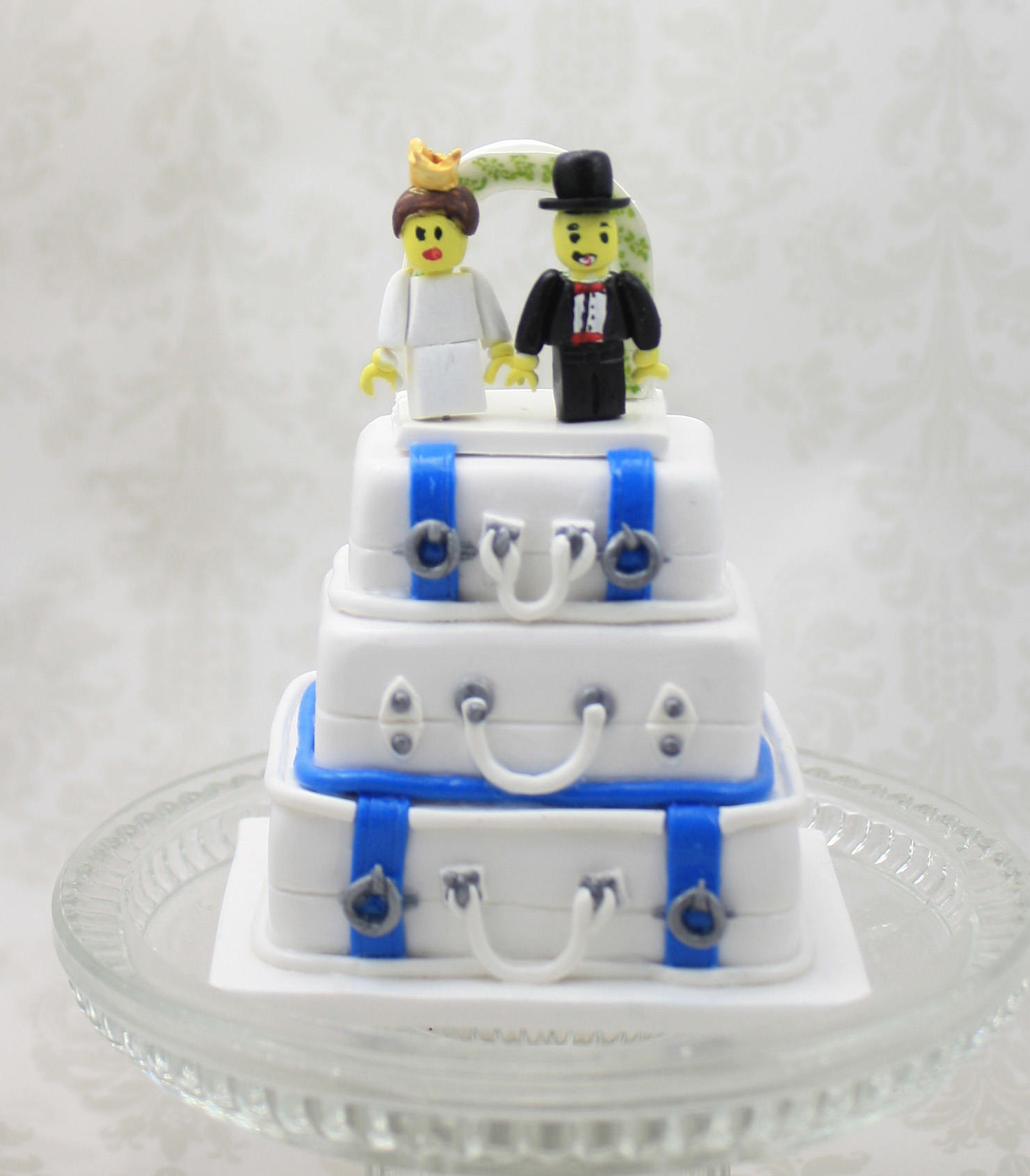 Geode Wedding Cake Mini Replica Custom Ornament - Replica Cake - Wedding Gift - First Anniversary - Newlyweds Gift - Clay Ornament Shop (NP) - Thumbnail 5