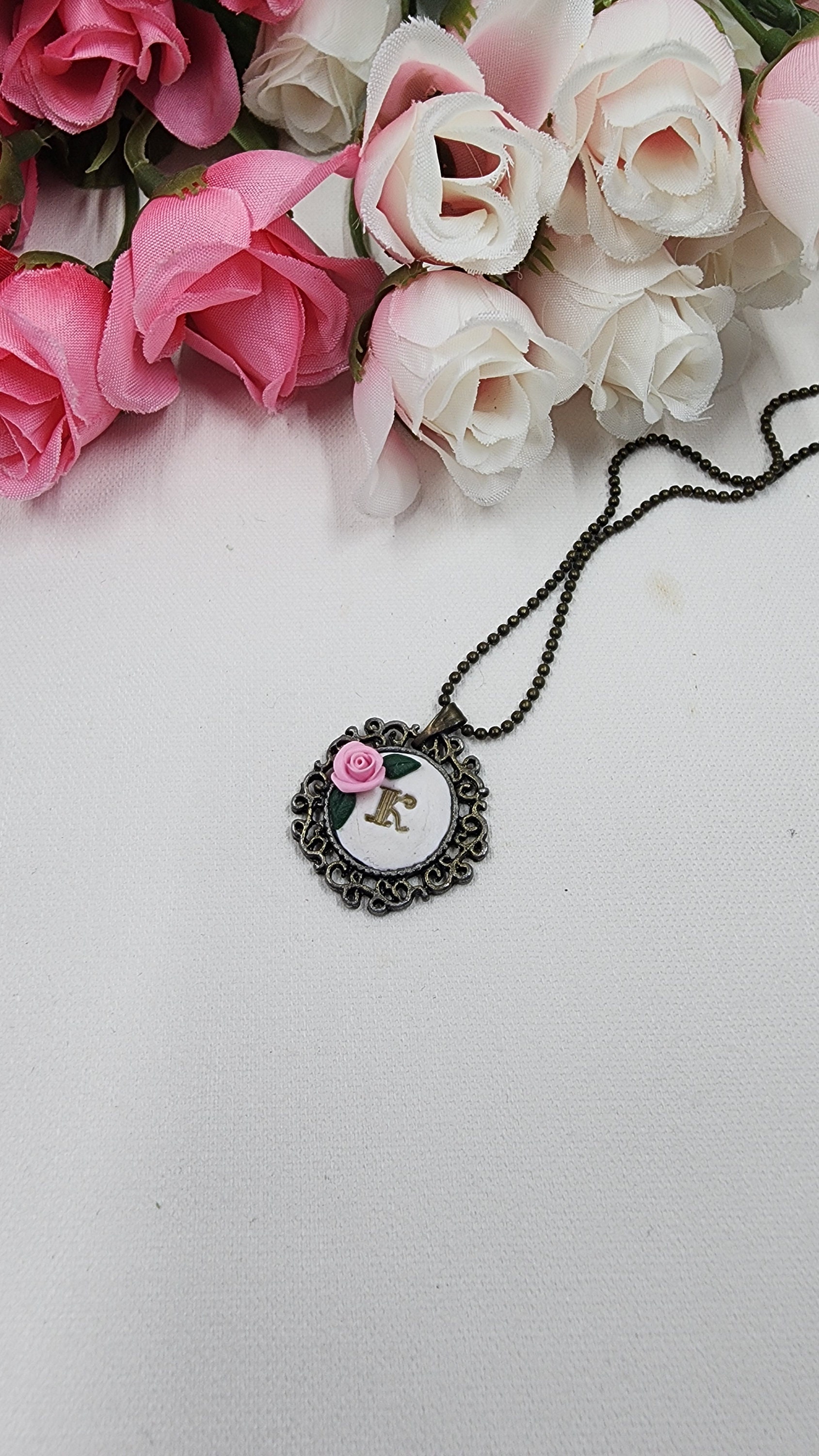 Flower Necklace Repica - Replica - Wedding Gift - First Anniversary - Newlyweds Gift - Clay Shop - Custom - Thumbnail 5