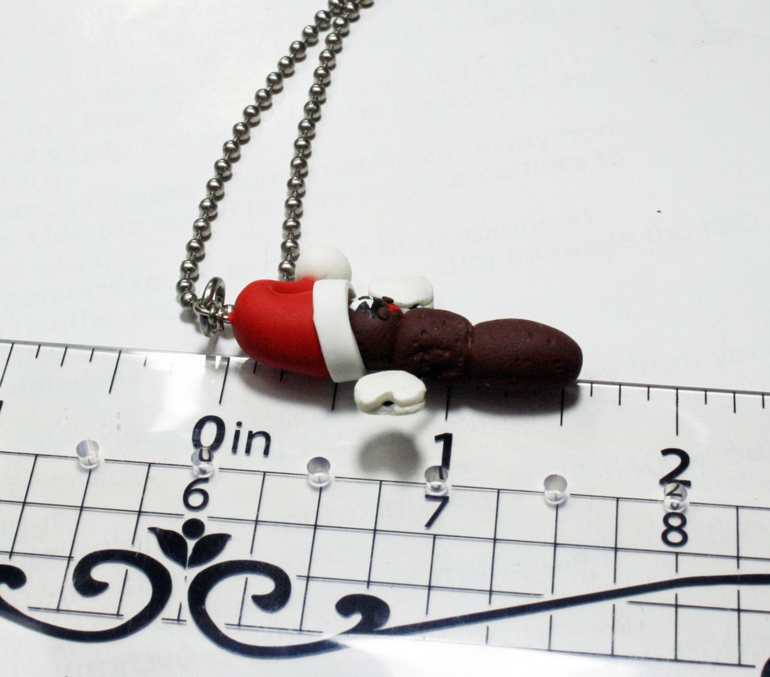 Mr. Poo The Christmas Poo Necklace - Hidey Ho - Clay Ornament Shop - Poo Polymer Clay - Thumbnail 4